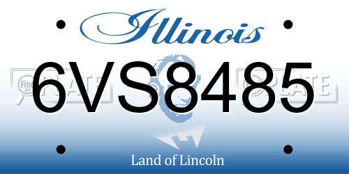 6VS8485 Illinois License Plate