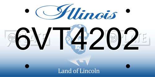 6VT4202 Illinois License Plate