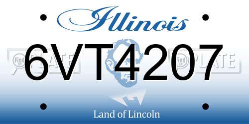 6VT4207 Illinois License Plate