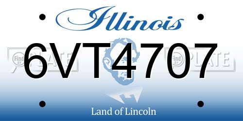 6VT4707 Illinois License Plate