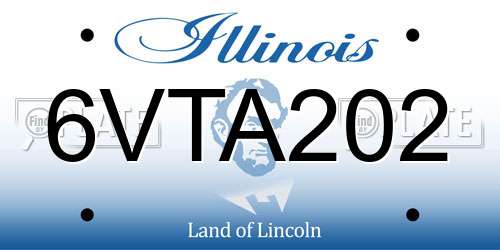 6VTA202 Illinois License Plate
