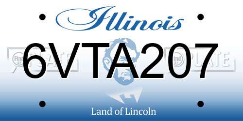 6VTA207 Illinois License Plate