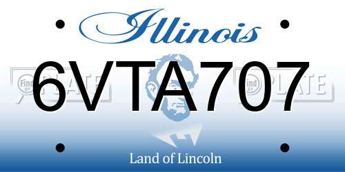 6VTA707 Illinois License Plate