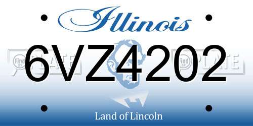6VZ4202 Illinois License Plate