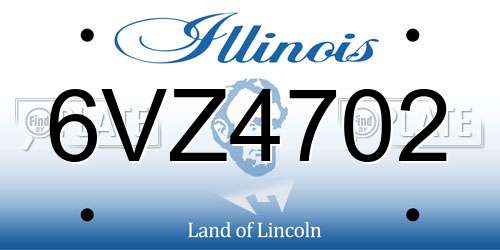 6VZ4702 Illinois License Plate