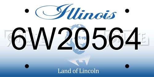 6W20564 Illinois License Plate