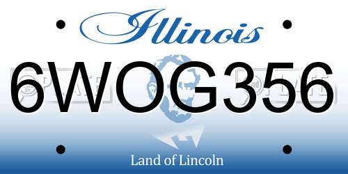 6WOG356 Illinois License Plate