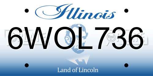 6WOL736 Illinois License Plate