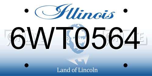 6WT0564 Illinois License Plate