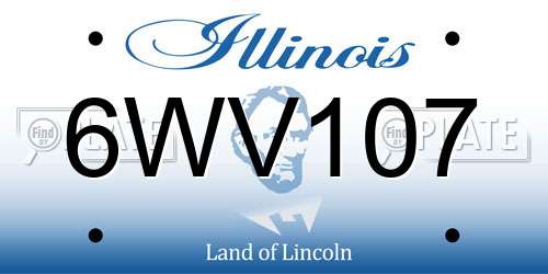 6WV107 Illinois License Plate