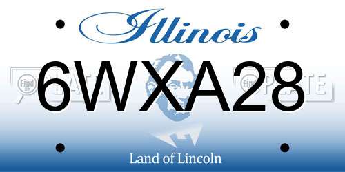 6WXA28 Illinois License Plate