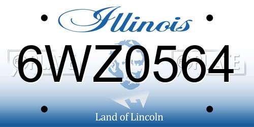 6WZ0564 Illinois License Plate