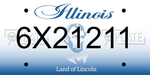 6X21211 Illinois License Plate