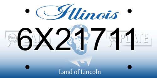 6X21711 Illinois License Plate