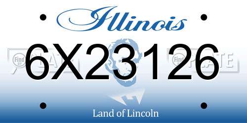 6X23126 Illinois License Plate