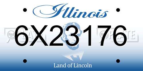 6X23176 Illinois License Plate