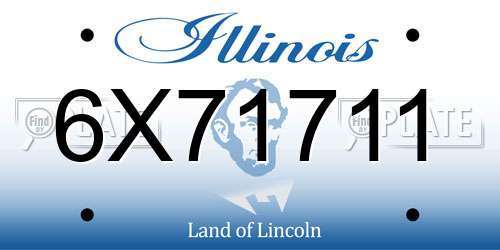 6X71711 Illinois License Plate
