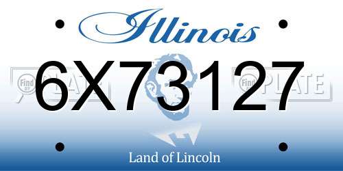 6X73127 Illinois License Plate