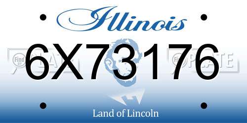 6X73176 Illinois License Plate