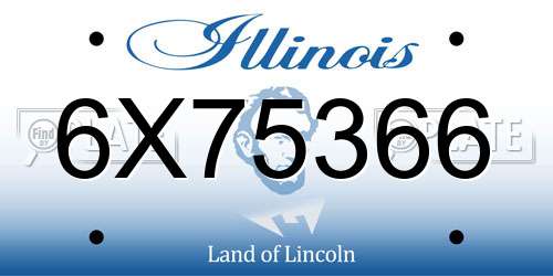 6X75366 Illinois License Plate