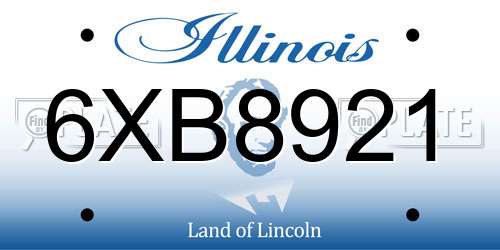 6XB8921 Illinois License Plate
