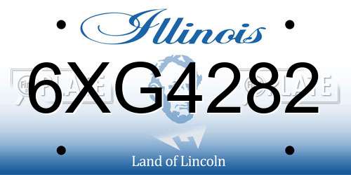 6XG4282 Illinois License Plate