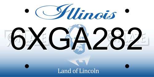 6XGA282 Illinois License Plate