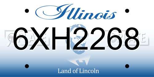 6XH2268 Illinois License Plate