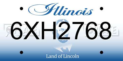 6XH2768 Illinois License Plate