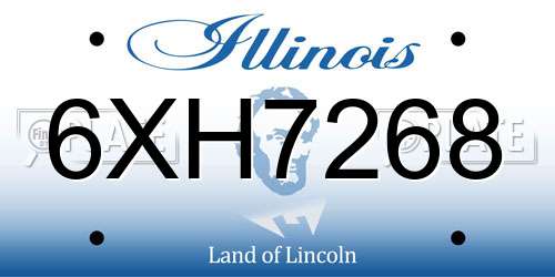 6XH7268 Illinois License Plate