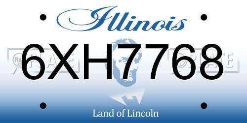 6XH7768 Illinois License Plate