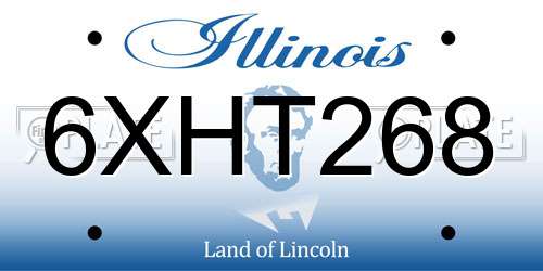 6XHT268 Illinois License Plate