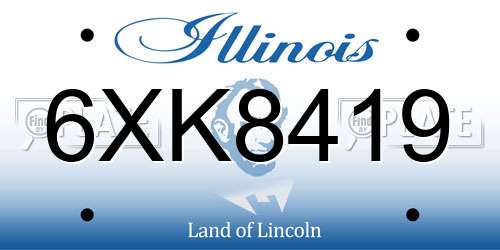 6XK8419 Illinois License Plate