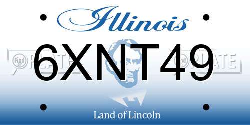 6XNT49 Illinois License Plate