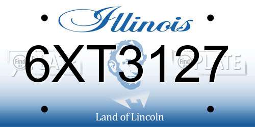6XT3127 Illinois License Plate