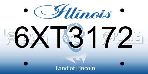 6XT3172 Illinois License Plate