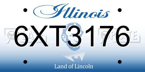 6XT3176 Illinois License Plate