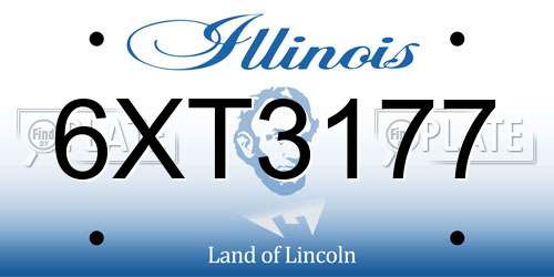 6XT3177 Illinois License Plate