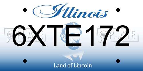 6XTE172 Illinois License Plate