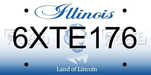 6XTE176 Illinois License Plate