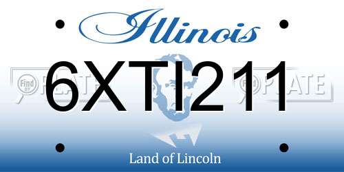 6XTI211 Illinois License Plate