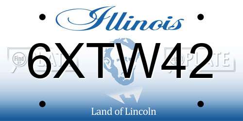 6XTW42 Illinois License Plate