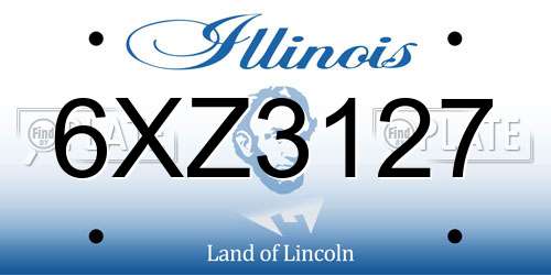 6XZ3127 Illinois License Plate