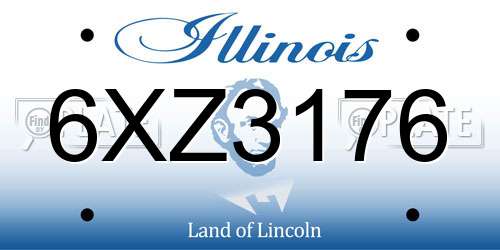 6XZ3176 Illinois License Plate