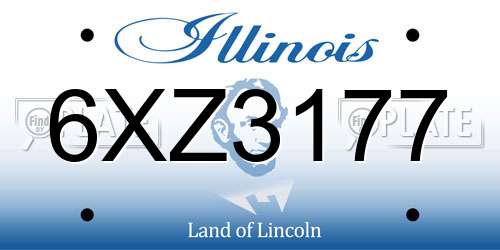 6XZ3177 Illinois License Plate