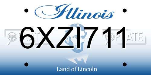 6XZI711 Illinois License Plate
