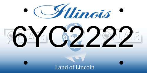 6YC2222 Illinois License Plate