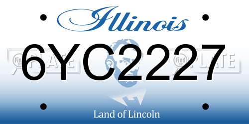 6YC2227 Illinois License Plate