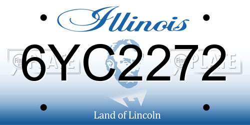 6YC2272 Illinois License Plate