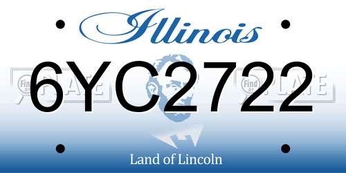 6YC2722 Illinois License Plate
